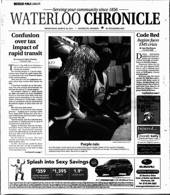 Waterloo Chronicle (Waterloo, On1868), 16 Mar 2011