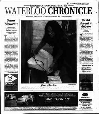 Waterloo Chronicle (Waterloo, On1868), 20 Apr 2011