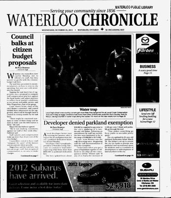 Waterloo Chronicle (Waterloo, On1868), 19 Oct 2011