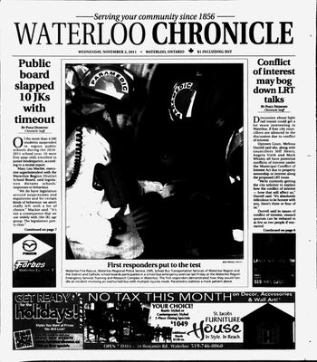 Waterloo Chronicle (Waterloo, On1868), 2 Nov 2011