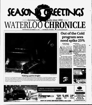 Waterloo Chronicle (Waterloo, On1868), 21 Dec 2011