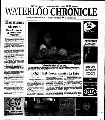 Waterloo Chronicle (Waterloo, On1868), 11 Jan 2012