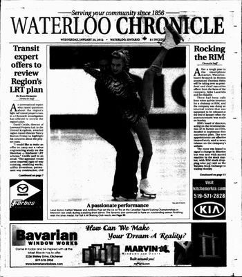 Waterloo Chronicle (Waterloo, On1868), 25 Jan 2012