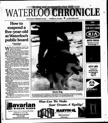 Waterloo Chronicle (Waterloo, On1868), 22 Feb 2012