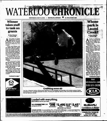 Waterloo Chronicle (Waterloo, On1868), 16 May 2012