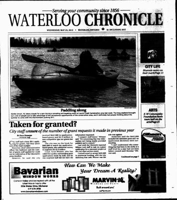 Waterloo Chronicle (Waterloo, On1868), 23 May 2012