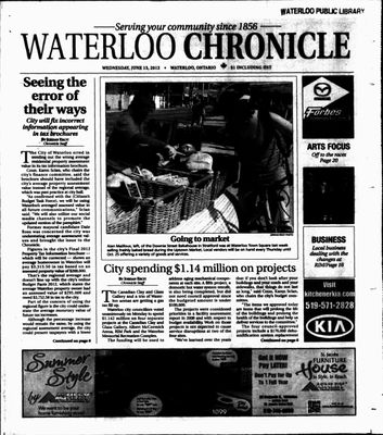 Waterloo Chronicle (Waterloo, On1868), 13 Jun 2012