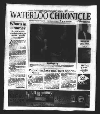 Waterloo Chronicle (Waterloo, On1868), 9 Jan 2013