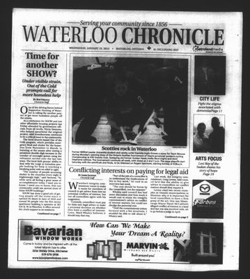 Waterloo Chronicle (Waterloo, On1868), 23 Jan 2013