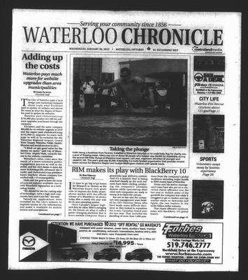 Waterloo Chronicle (Waterloo, On1868), 30 Jan 2013