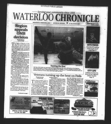 Waterloo Chronicle (Waterloo, On1868), 6 Feb 2013