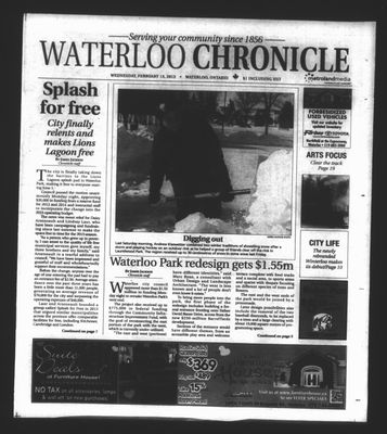 Waterloo Chronicle (Waterloo, On1868), 13 Feb 2013