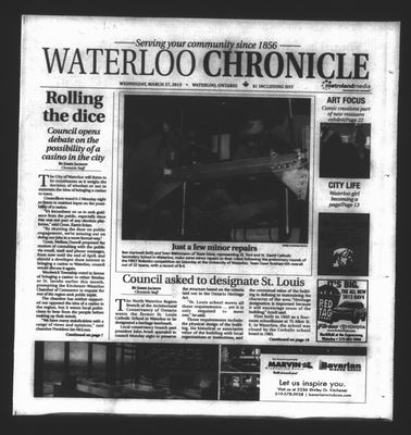 Waterloo Chronicle (Waterloo, On1868), 27 Mar 2013