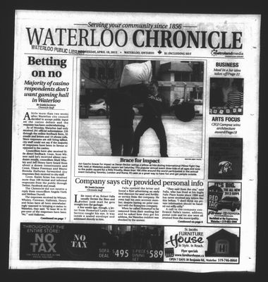 Waterloo Chronicle (Waterloo, On1868), 10 Apr 2013