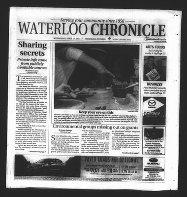 Waterloo Chronicle (Waterloo, On1868), 17 Apr 2013