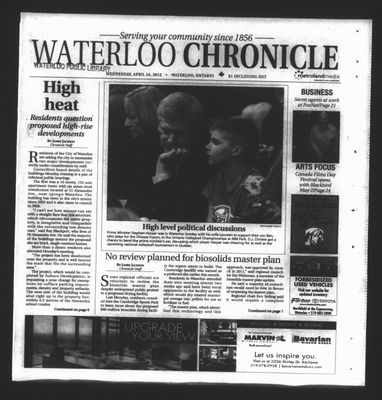 Waterloo Chronicle (Waterloo, On1868), 24 Apr 2013