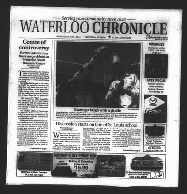 Waterloo Chronicle (Waterloo, On1868), 1 May 2013