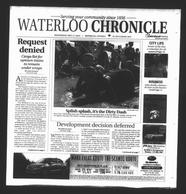 Waterloo Chronicle (Waterloo, On1868), 17 Jul 2013