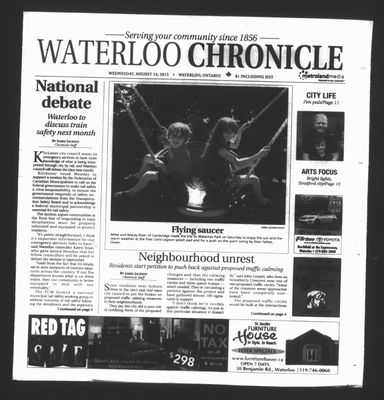 Waterloo Chronicle (Waterloo, On1868), 14 Aug 2013