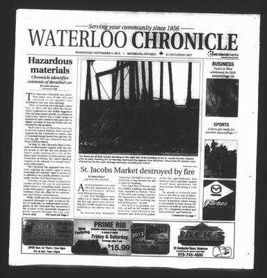 Waterloo Chronicle (Waterloo, On1868), 4 Sep 2013