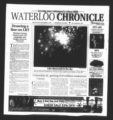 Waterloo Chronicle (Waterloo, On1868), 4 Dec 2013