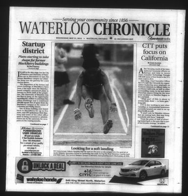 Waterloo Chronicle (Waterloo, On1868), 21 May 2014