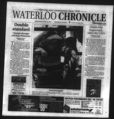 Waterloo Chronicle (Waterloo, On1868), 18 Jun 2014