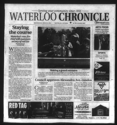 Waterloo Chronicle (Waterloo, On1868), 25 Jun 2014