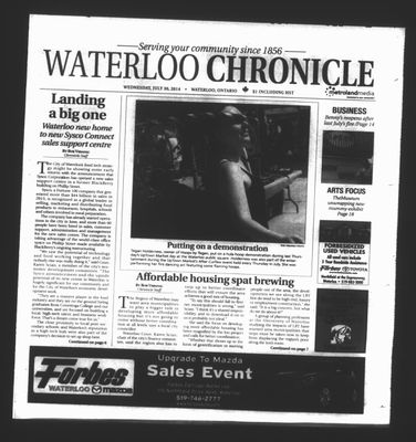 Waterloo Chronicle (Waterloo, On1868), 30 Jul 2014