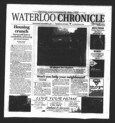 Waterloo Chronicle (Waterloo, On1868), 3 Sep 2014