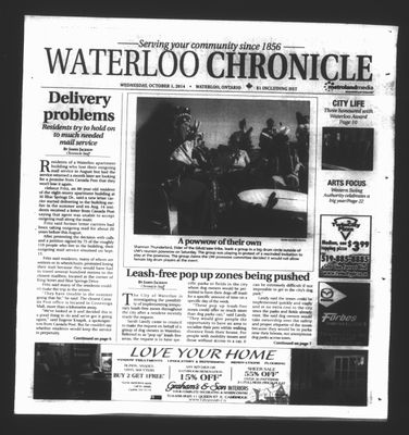 Waterloo Chronicle (Waterloo, On1868), 1 Oct 2014