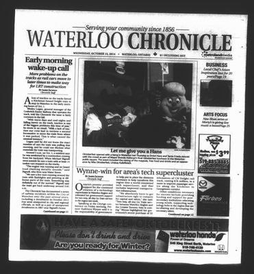 Waterloo Chronicle (Waterloo, On1868), 15 Oct 2014