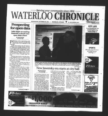 Waterloo Chronicle (Waterloo, On1868), 29 Oct 2014