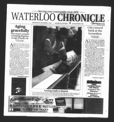 Waterloo Chronicle (Waterloo, On1868), 3 Dec 2014