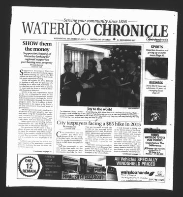 Waterloo Chronicle (Waterloo, On1868), 17 Dec 2014