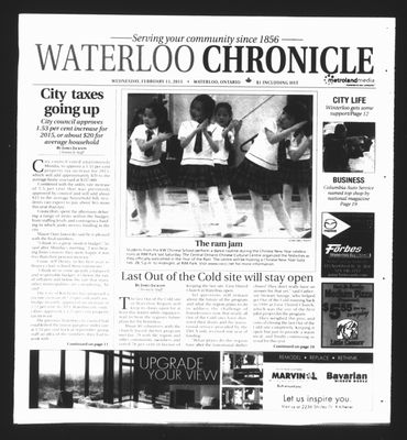 Waterloo Chronicle (Waterloo, On1868), 11 Feb 2015