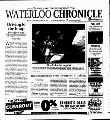 Waterloo Chronicle (Waterloo, On1868), 16 Sep 2015