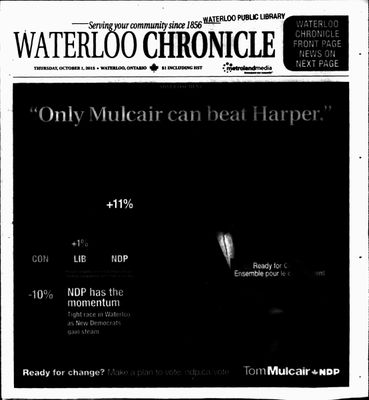 Waterloo Chronicle (Waterloo, On1868), 1 Oct 2015