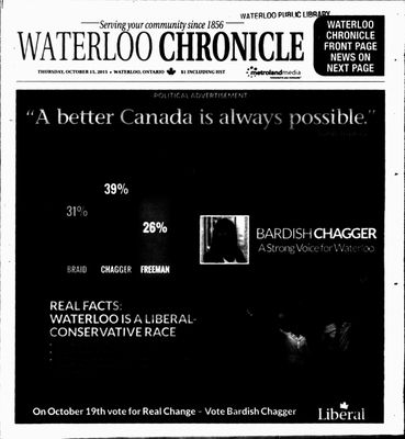 Waterloo Chronicle (Waterloo, On1868), 15 Oct 2015