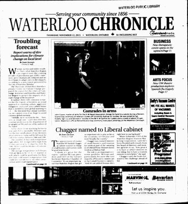 Waterloo Chronicle (Waterloo, On1868), 12 Nov 2015