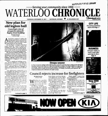 Waterloo Chronicle (Waterloo, On1868), 19 Nov 2015