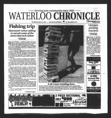 Waterloo Chronicle (Waterloo, On1868), 26 May 2016