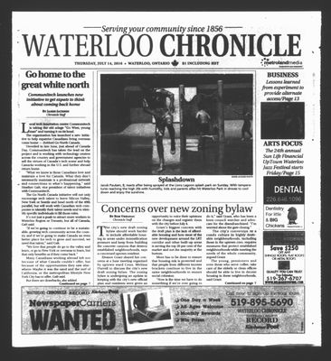 Waterloo Chronicle (Waterloo, On1868), 14 Jul 2016