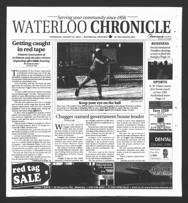 Waterloo Chronicle (Waterloo, On1868), 25 Aug 2016