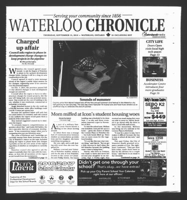 Waterloo Chronicle (Waterloo, On1868), 15 Sep 2016