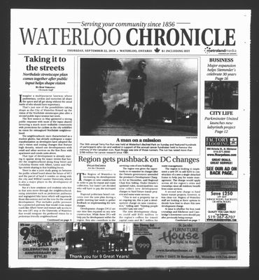 Waterloo Chronicle (Waterloo, On1868), 22 Sep 2016