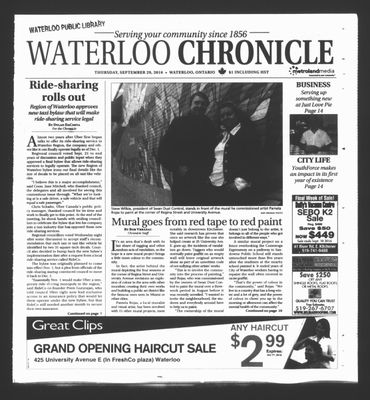 Waterloo Chronicle (Waterloo, On1868), 29 Sep 2016