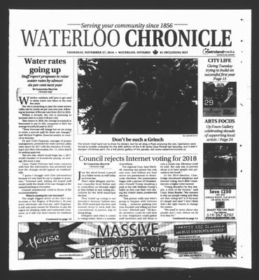 Waterloo Chronicle (Waterloo, On1868), 24 Nov 2016