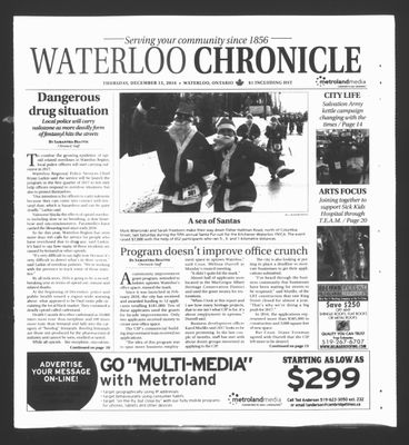 Waterloo Chronicle (Waterloo, On1868), 15 Dec 2016