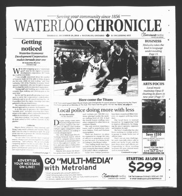 Waterloo Chronicle (Waterloo, On1868), 29 Dec 2016